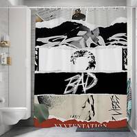 Hip Hop Z-XXXTentacion Movie Waterproof Polyester Shower Curtain Waterproof Bathroom Curtain Liners 90x180cm With 12 Hooks