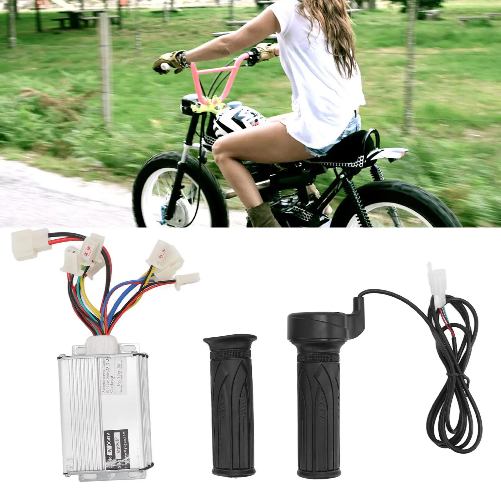 Brush Motor Control Box Good Heat Dissipation Brush Motor Speed Controller with Turn Handle for electric Bicycle