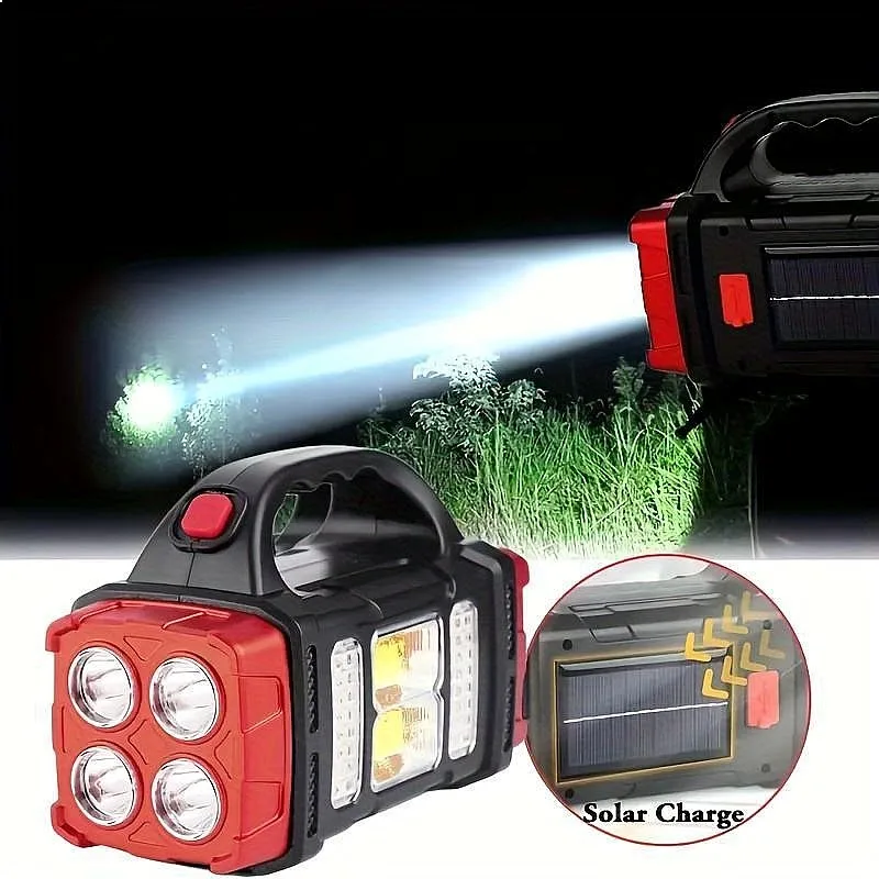 

Multifunctional COB Solar USB Rechargeable Outdoor Emergency Camping Lantern Searchlight