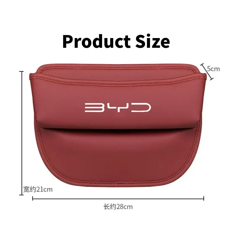 Car Front Seat Slit Catcher Side Seat Gap Filler Organizer Storage Box for BYD Tang Yuan Song Dolphin Shark Auto Accessories 5