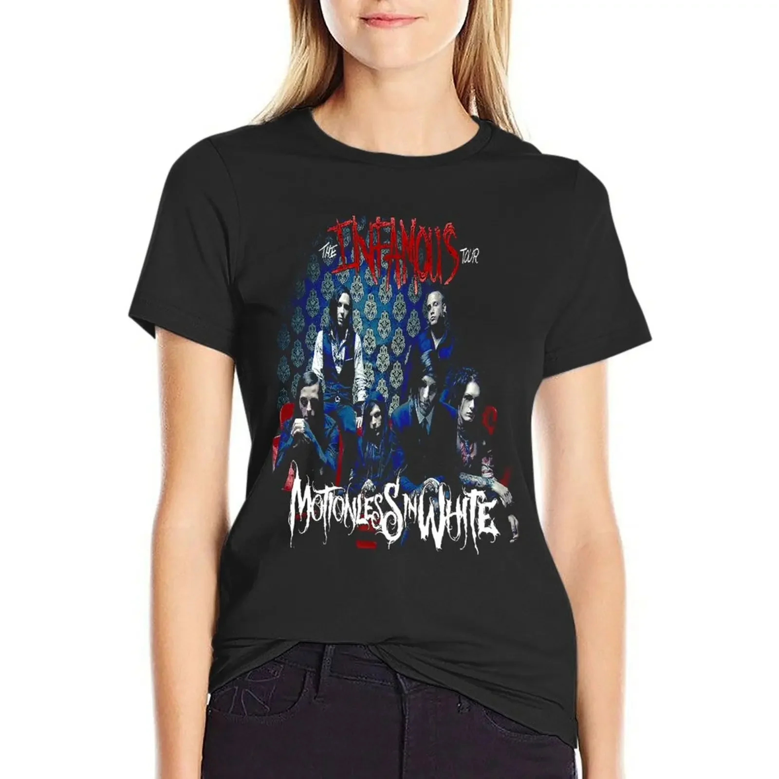 

inFamous Tour ..Motionless White ===Trending 1 Motionless in white T-Shirt customizeds graphics oversized clothes for woman