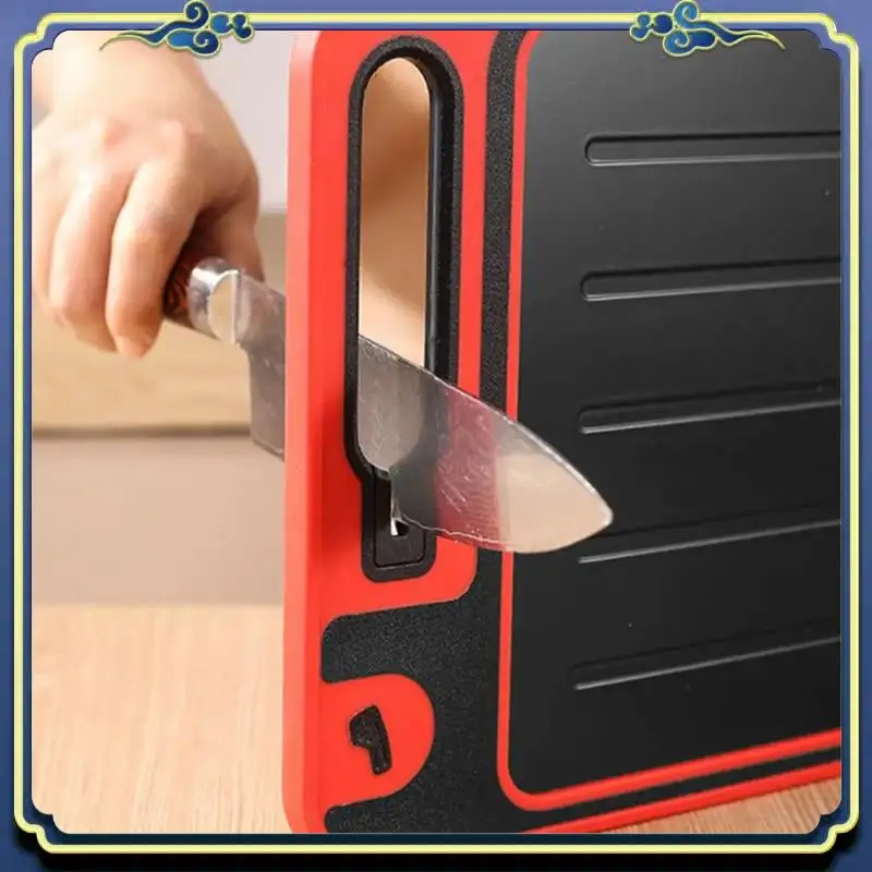 A56P-Defrost Tray Cutting Board Double-Sided Cutting Board Household Tray Tools For Meat With Cutting Board And Sharpener