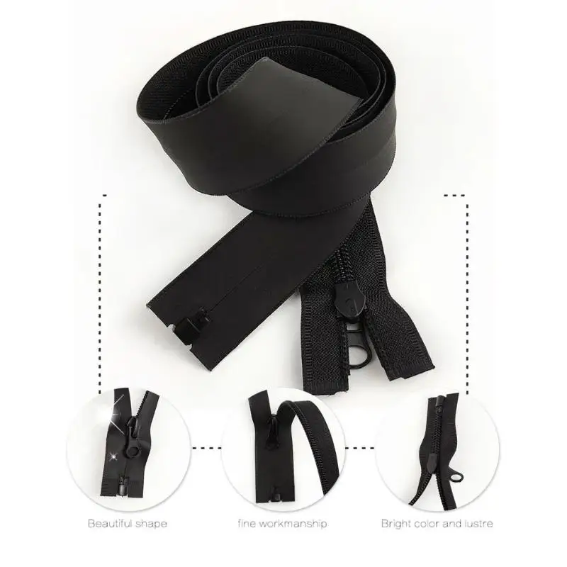 5Pcs 40-80cm Waterproof Nylon Zippers Close/Open End Zipper For Sewing Sports Clothes Jacket Tent Zip Repair Accessories