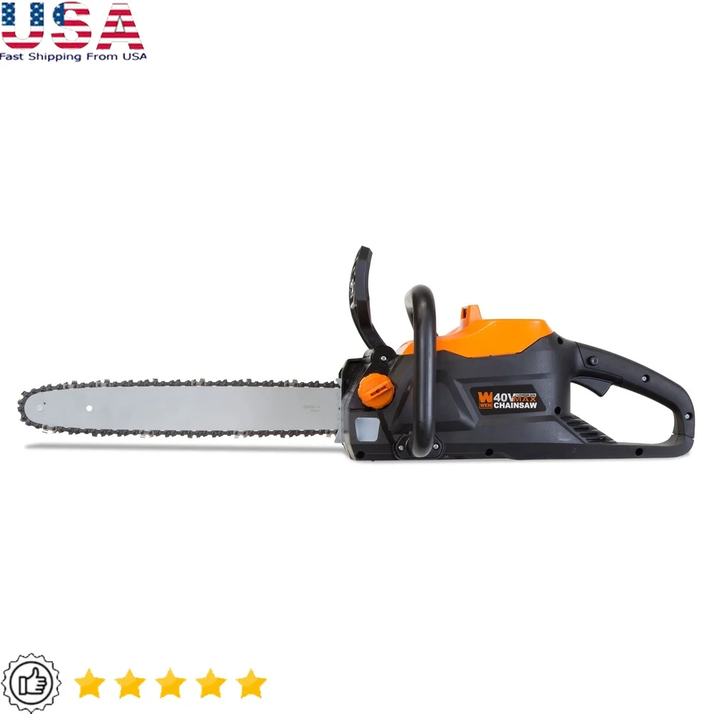 

40V Max Lithium Ion 16 Inch Brushless Chainsaw Automatic Oiler Lightweight Design High Speed Oregon Chain Efficient Lawn Care