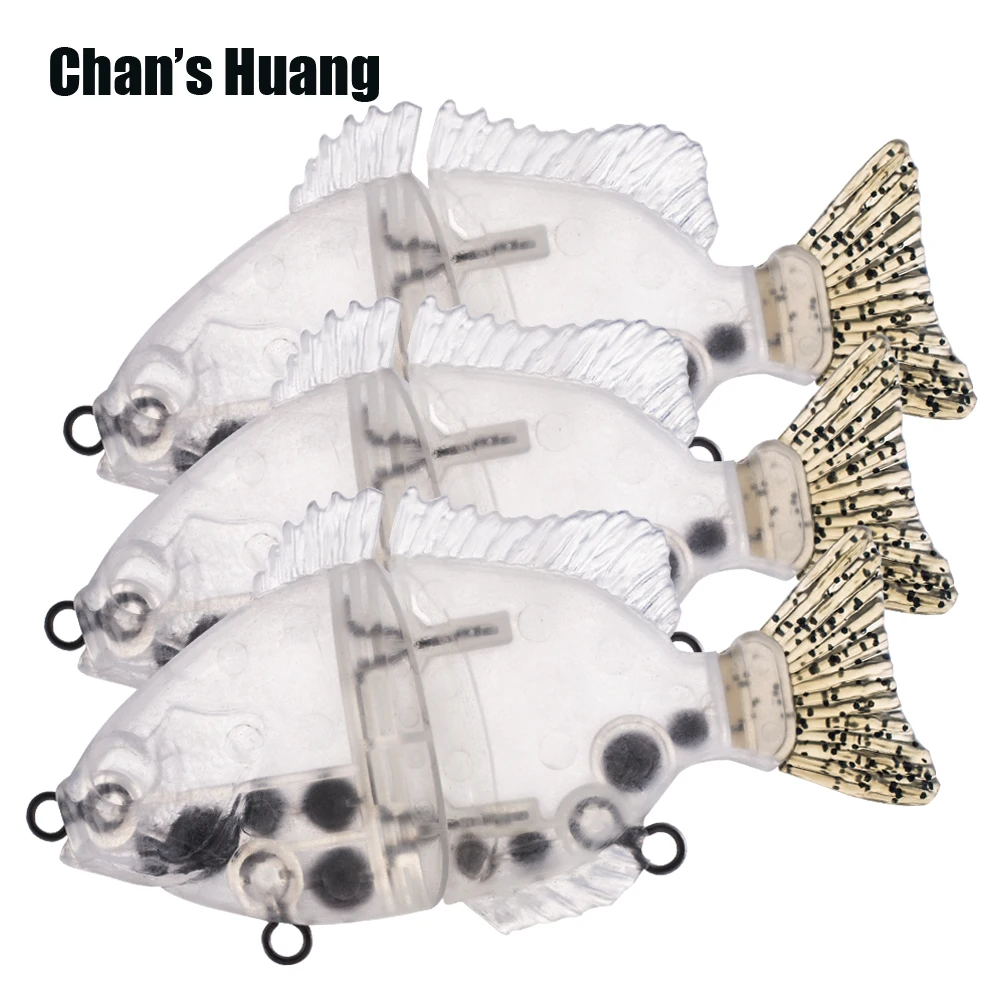 Chan's Huang 3PCS/LOT 14.5CM 80.4G Unpainted Glide Blanks Floating Bait Sunfish Fishing Lures Swimbait For Bass Pike Fishing