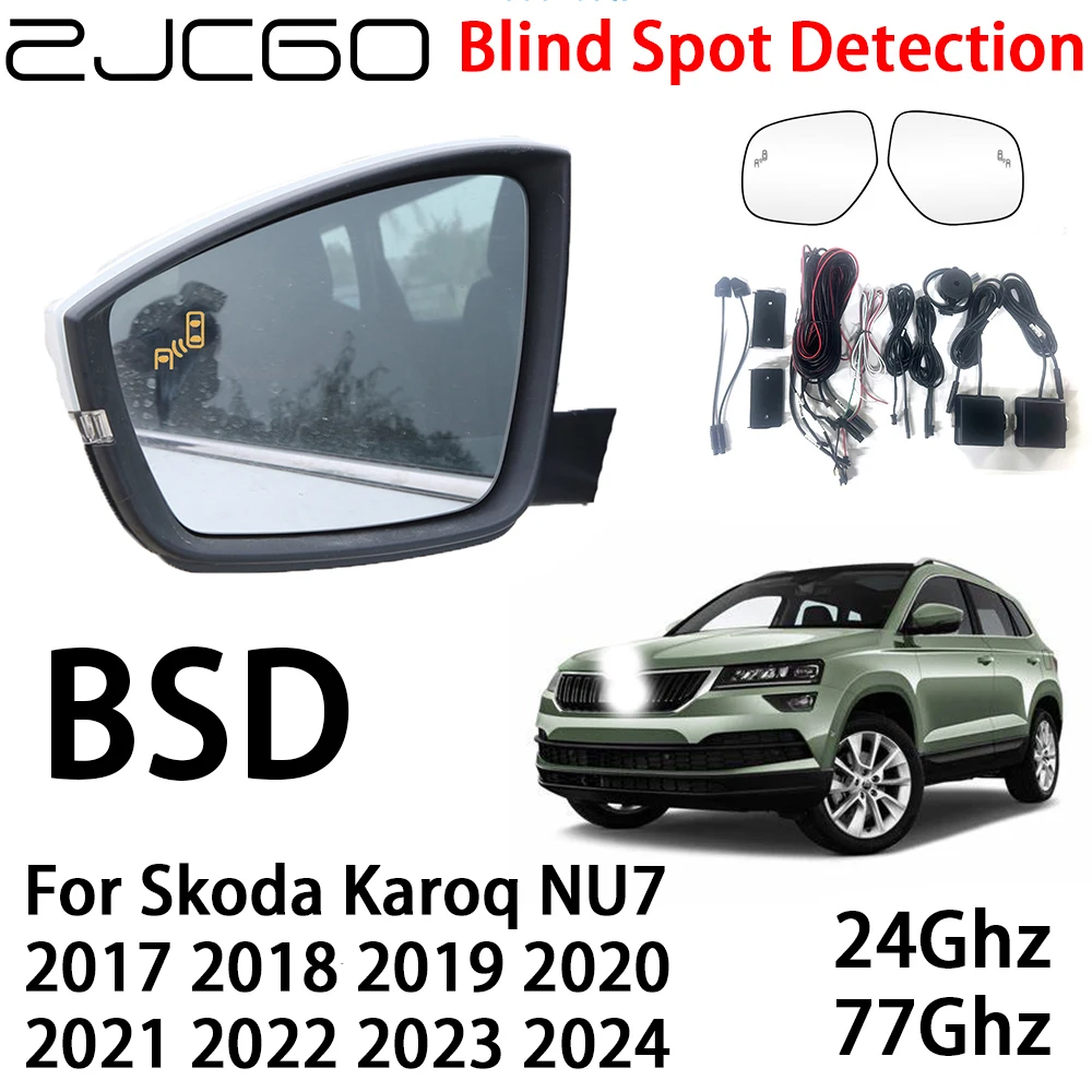 ZJCGO Car BSD Radar Warning System Blind Spot Detection Safety Driving Alert for Skoda Karoq NU7 2017~2024