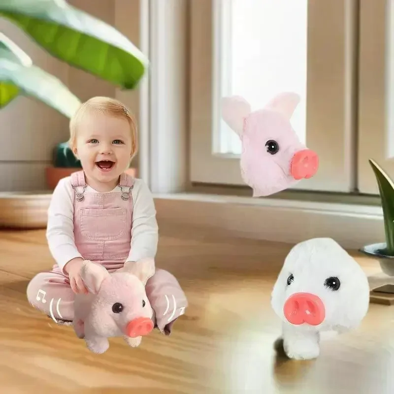 

Имитация электрических поросят, плюшевая реалистичная игрушка, может ходить коры, электронные игрушки для домашних животных, милые подарки для детей