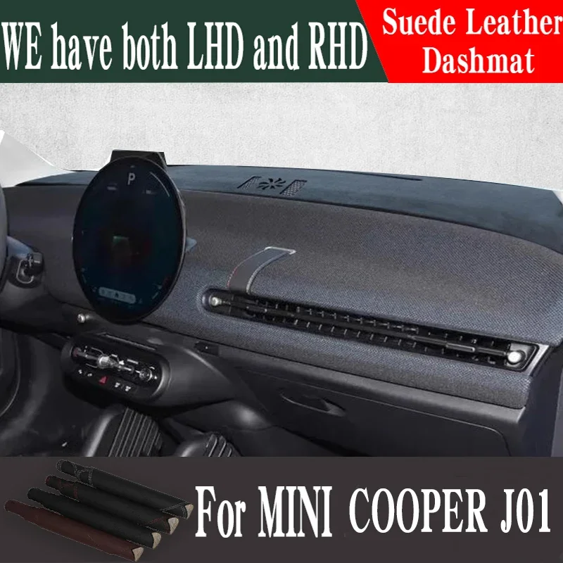 

Для MINI 2024-2027 COOPER J01: Кожаный коврик-накладка на приборную панель, защитный чехол для приборной панели, аксессуар для автомобиля