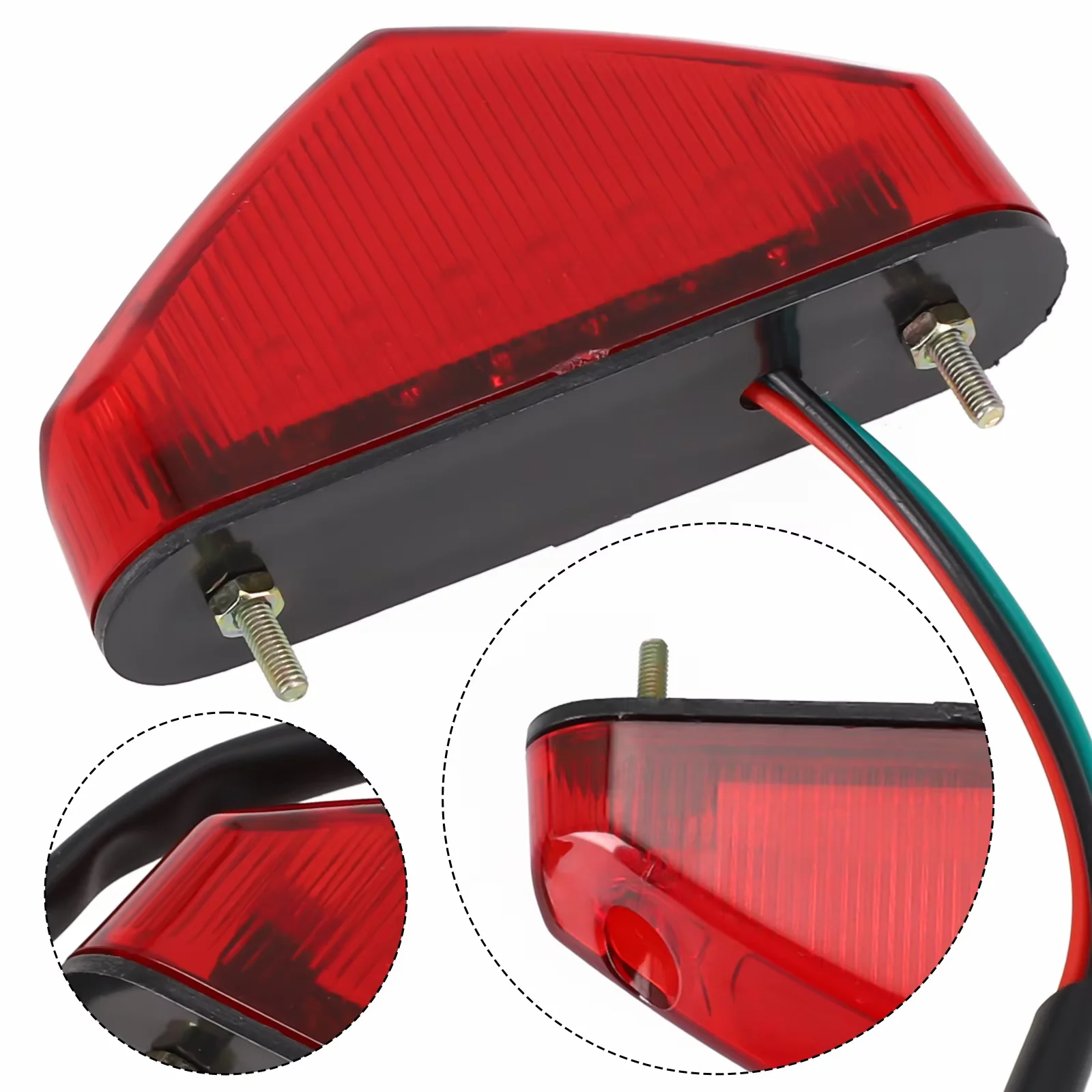 Universal 12V Rear Tail Running Stop Brake Light Lamp Taillight Rear Stop Light DRL Indicators For Dirt Bikes Quads