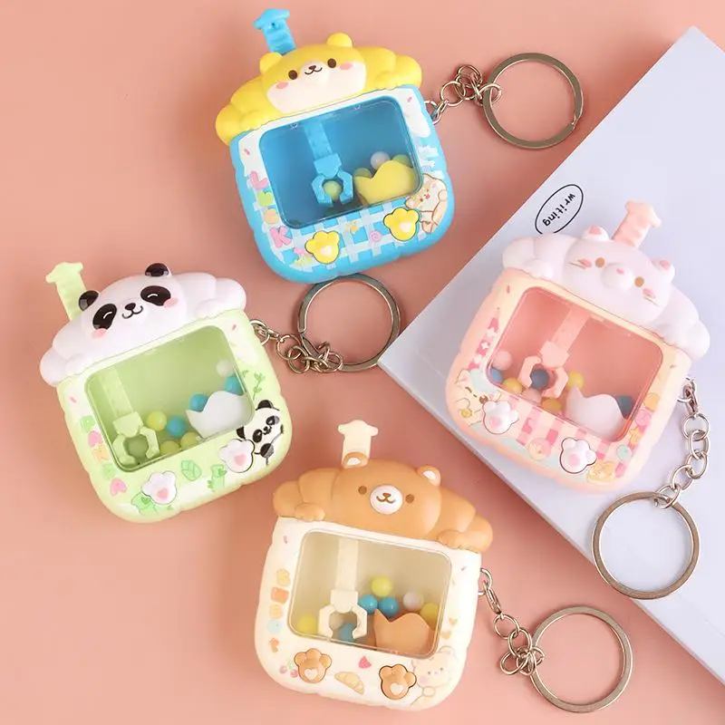 Cartoon Little Panda Mini Shiba Inu Claw Machine Toy Keychain Gacha Machine Pendant