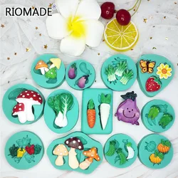 Mini Fruit And Vegetable Model Baking Mold Chocolate Jelly Pudding Gypsum Epoxy Silicone Mould Creative Style Cake Decoration