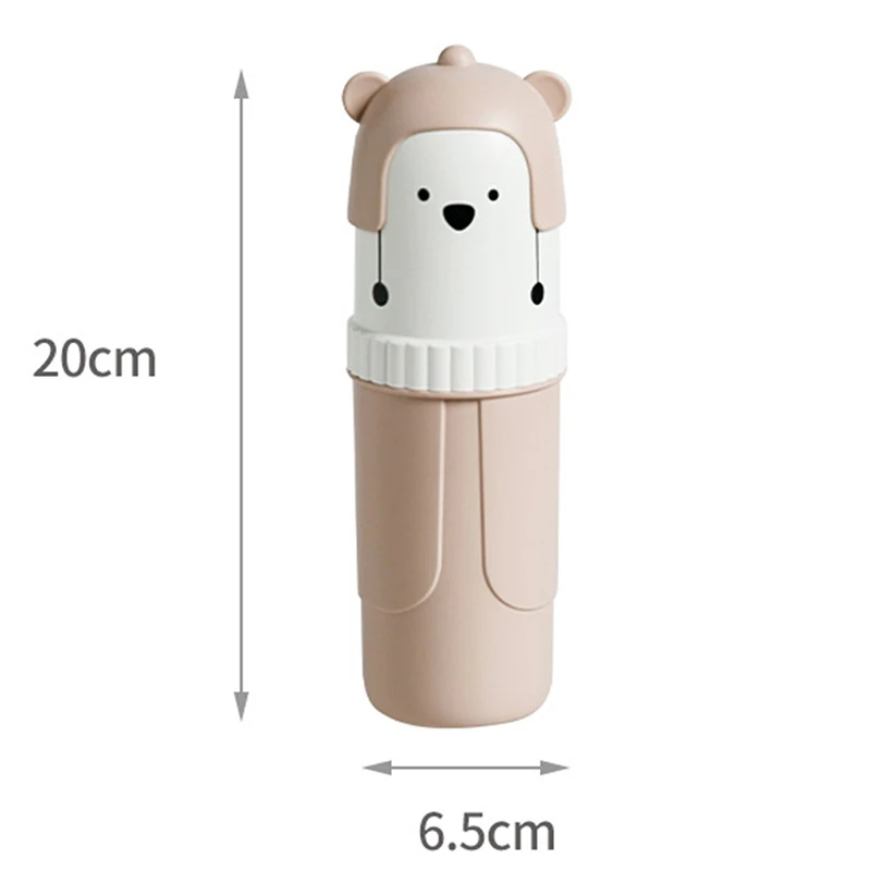 Cute Kids Travel Toothbrush Cup Case, Portable Toothbrush Holder with Cartoon Cover Toothpaste Storage Case for Kids Bathroom