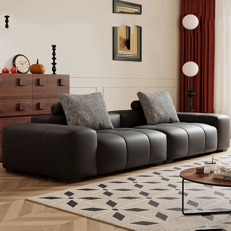 Lounge Floor Living Room Sofas Puffs Couch Canape Leather Modern Sofas Luxury Designer Replica Koltuk Takımı Trendy Furniture