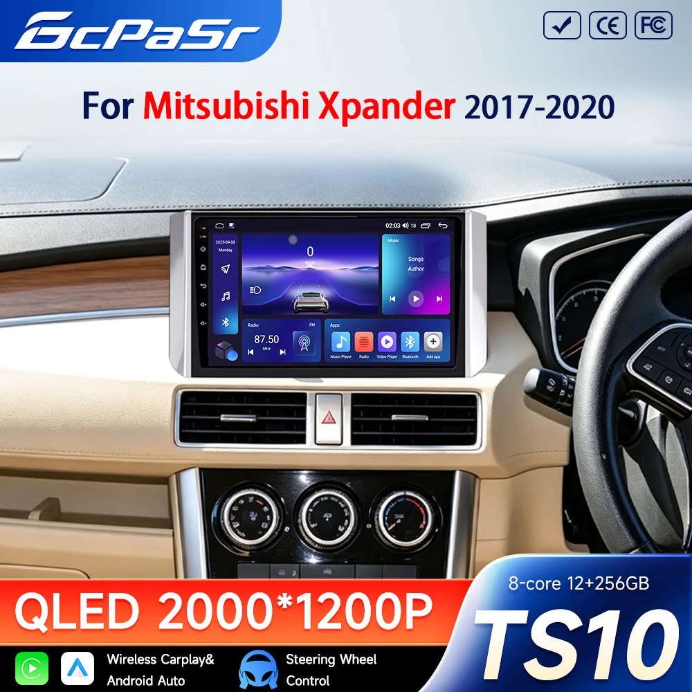 Android Auto For Mitsubishi Xpander 2017-2020 CarPlay Car Radio Stereo QLED Screen Multimedia Player Head Unit Radio Samochodowe