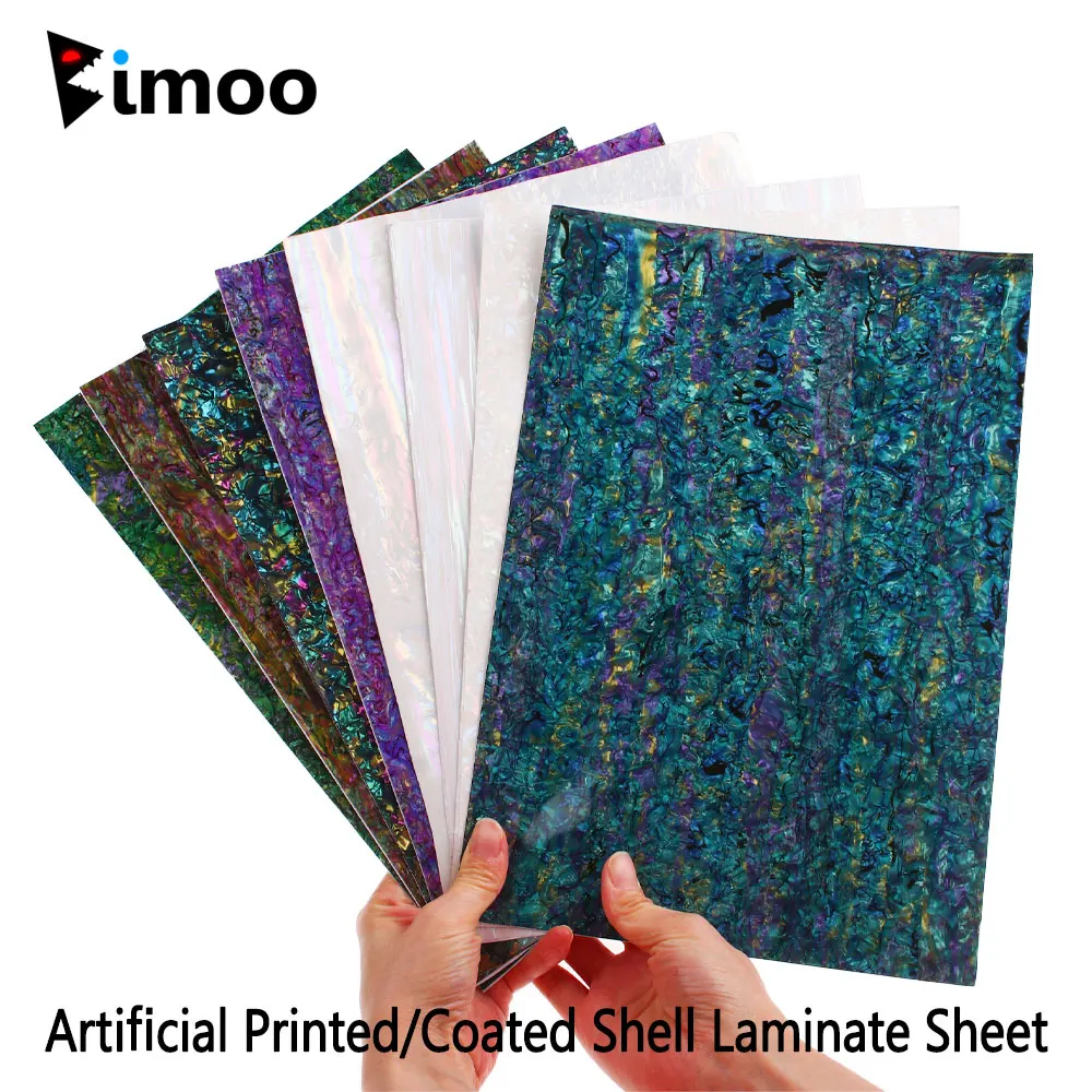 30 X 20cm Artificial Printed Shell Laminate Sheet Paua Coated Abalone Adhesive Veneer Film DIY Fishing Lure Jig Lure Accessories