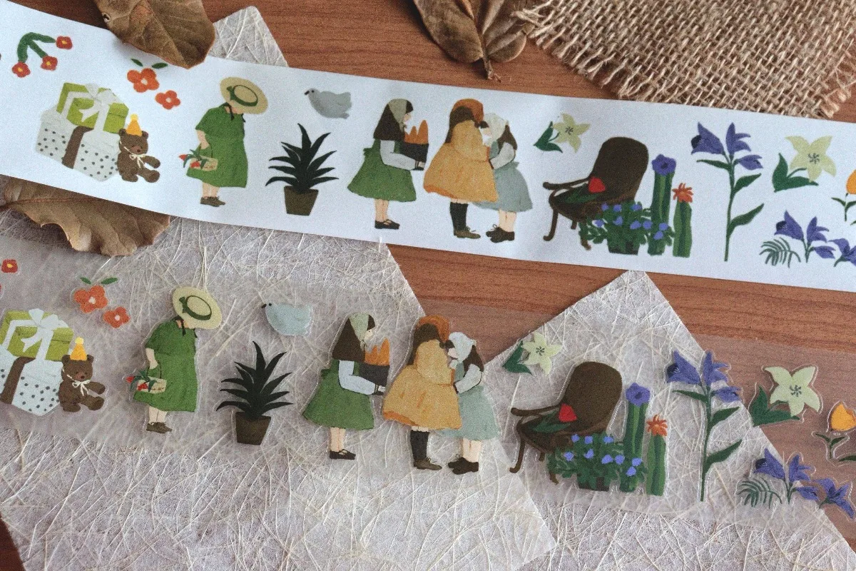 

Очаровательные винтажные декоративные ленты из ПЭТ с вырезанными элементами в стиле фермерской тематики для скрапбукинга, творчества, изготовления открыток и декора