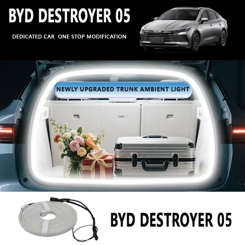 

ДЛЯ BYD DESTROYER 05, светодиодные ленты для задней панели багажника, декоративная лампа для интерьера багажника, атмосферный светильник для багажа