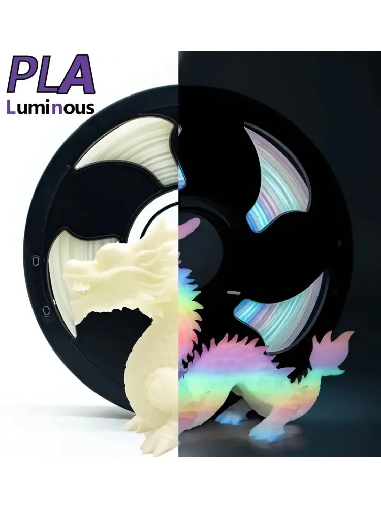 Filajoy3D Glow-in-the-Dark PLA 3D-printerfilamentbundel 1,75 mm regenboogkleur Dimensionale nauwkeurigheid +/- 0,03 mm voor 3D-printen