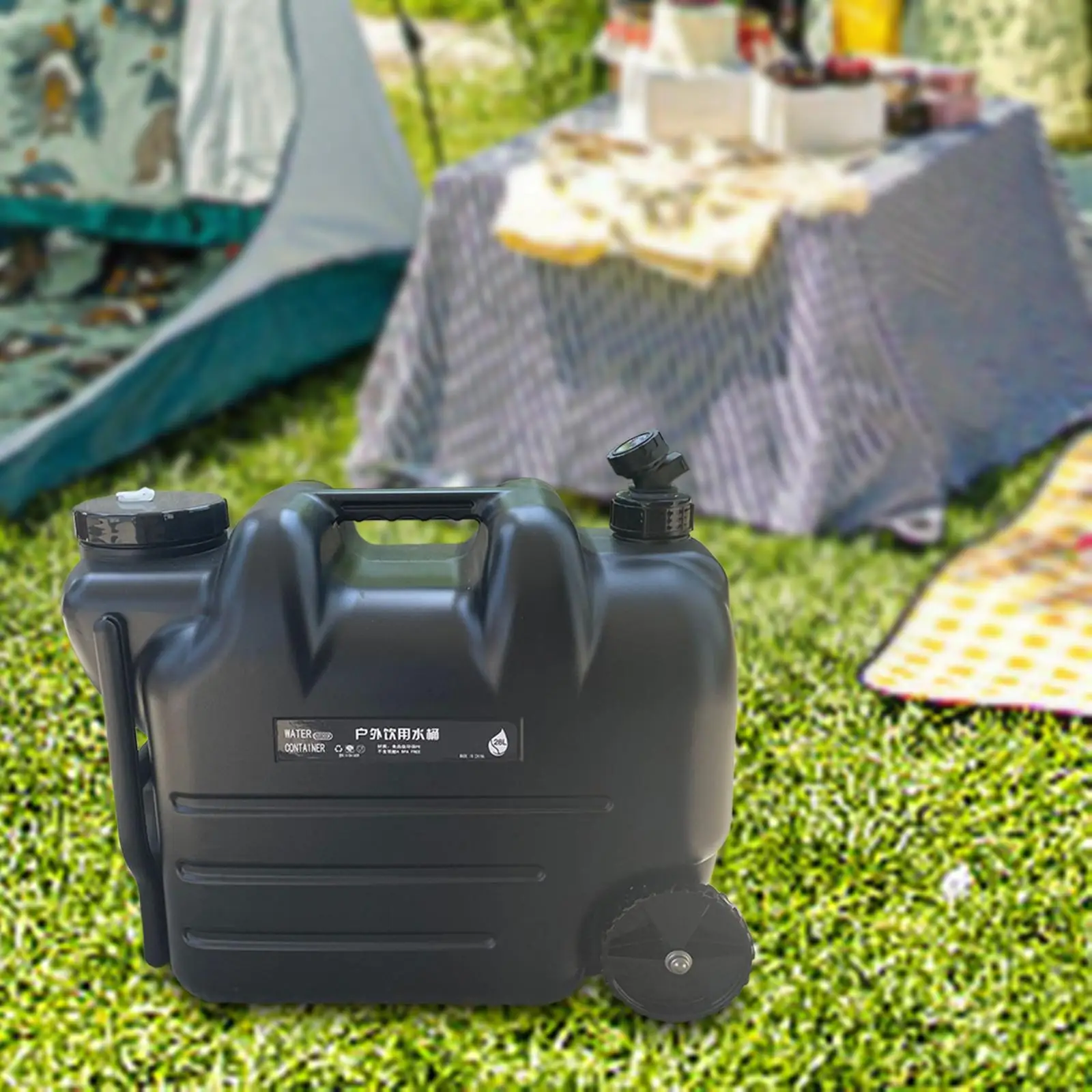 Water Container with Spigot with Screw Lid Drink Container Water Tank Large Water Jug for BBQ Hiking Camping Home Washing Hand