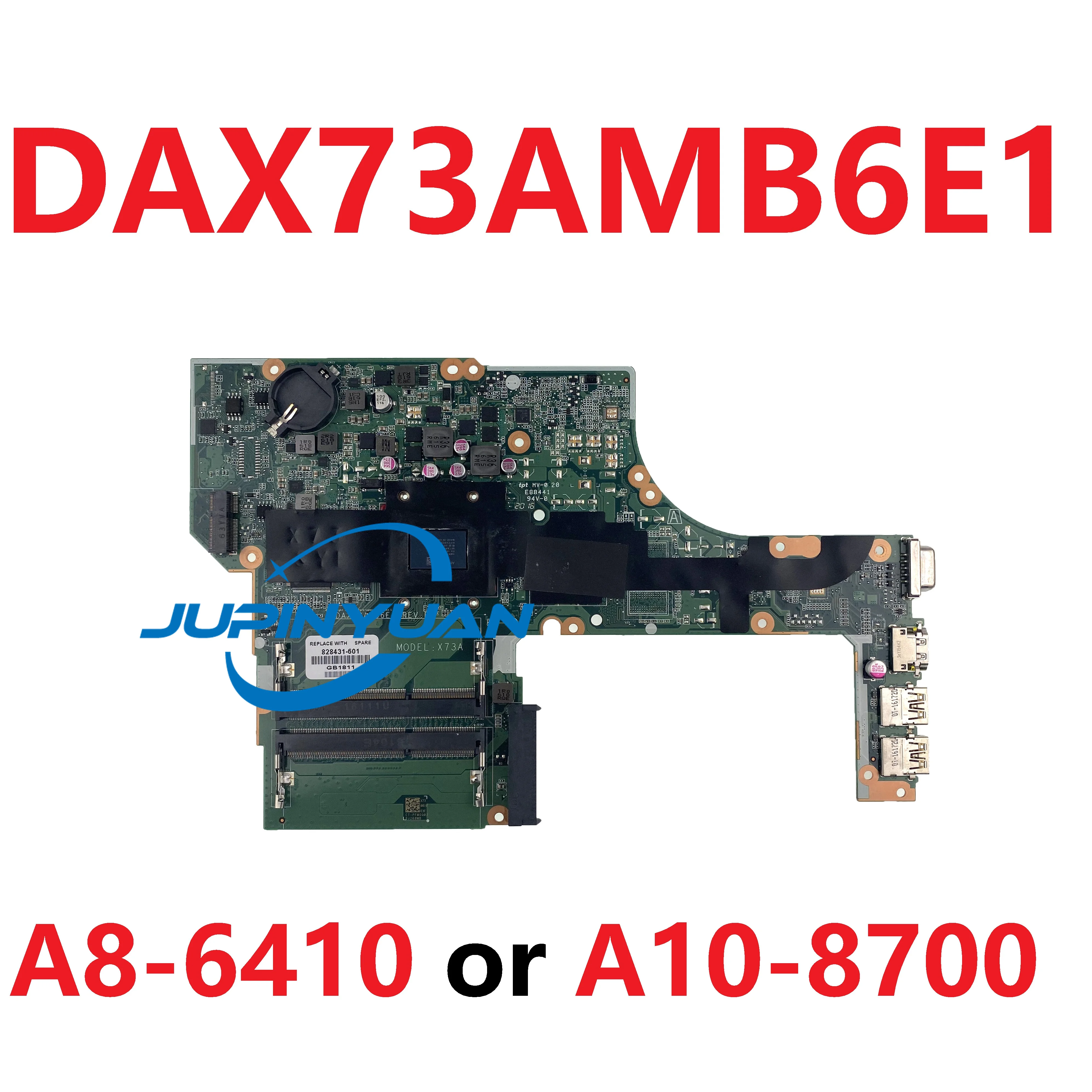 For HP Probook 455 G3 Laptop Motherboard DAX73AMB6E1 X73A Notebook 828431-501 828431-001 828432-501 828432-001 Mainboard DDR3