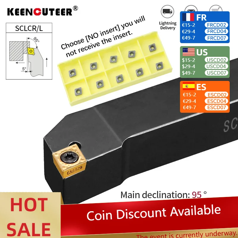 

1 шт. SCLCR0808 SCLCR1010 SCLCR1212H06 SCLCR1616H06 держатель внешнего токарного инструмента CCMT карбидная вставка для токарного станка набор режущих инструментов с ЧПУ для токарного станка обработка металла