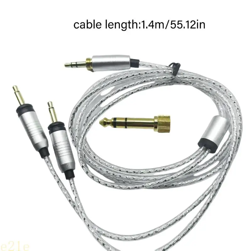 E21E سلك ستيريو سماعة الرأس مع ملحق موسيقى مواد PVC المحول 6.35 مم