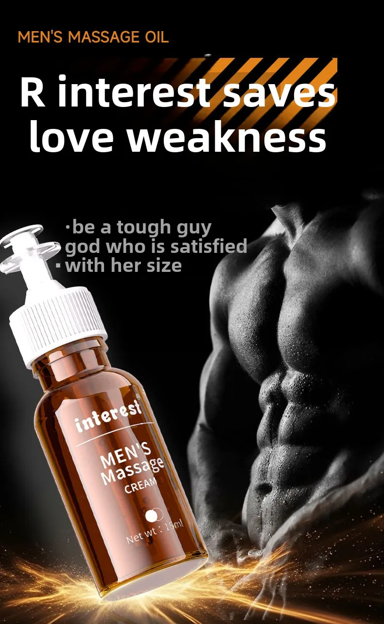 تدليك زيت طبيعي للرجال العناية الخاصة زيت طبيعي زيادة سماكة كريم إشعال العاطفة الإسفنج ألعاب الجنس المغذية