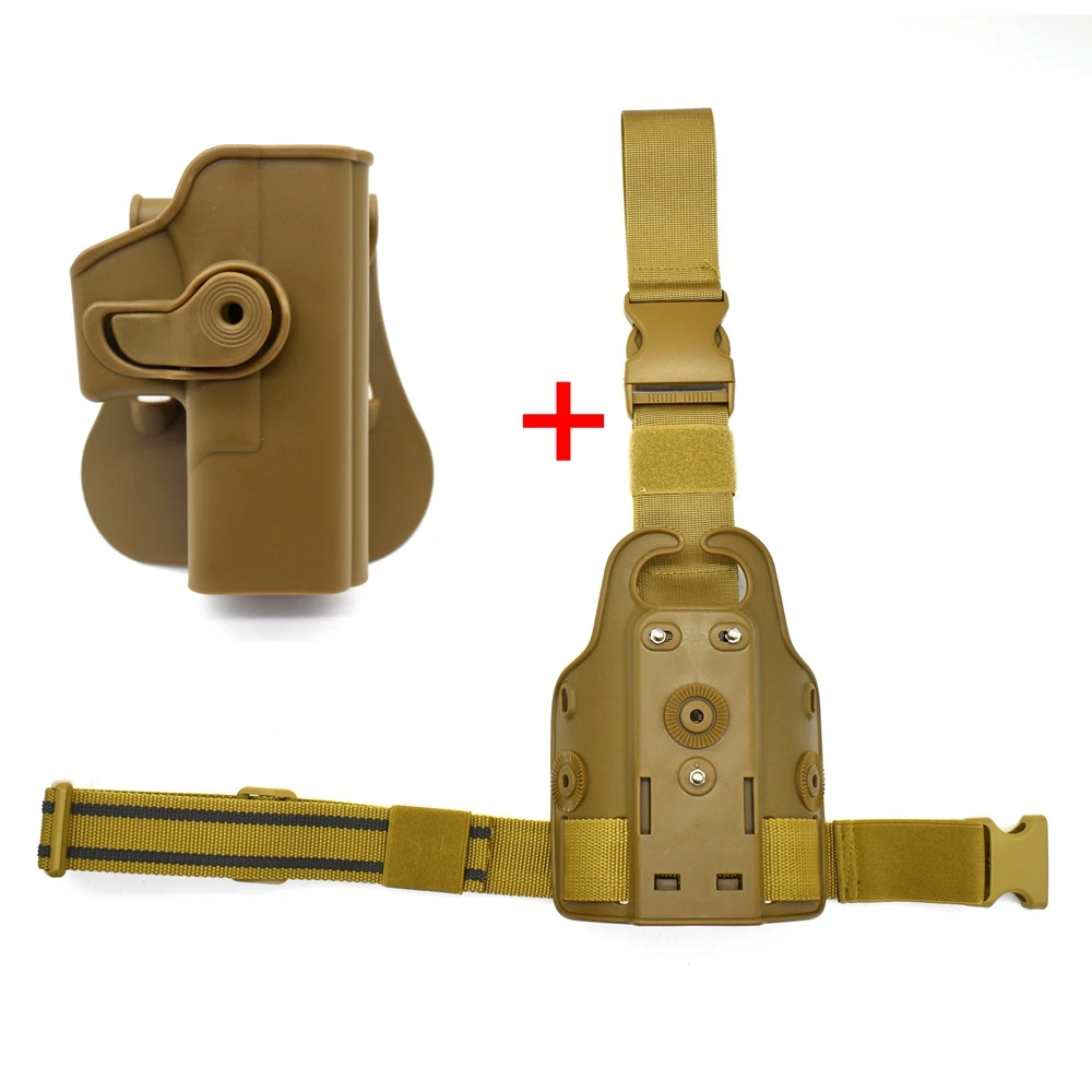 Right Hand Hunting Drop Leg Holster Tactical Thigh Waist Belt Holster for G 17  gen 1-4