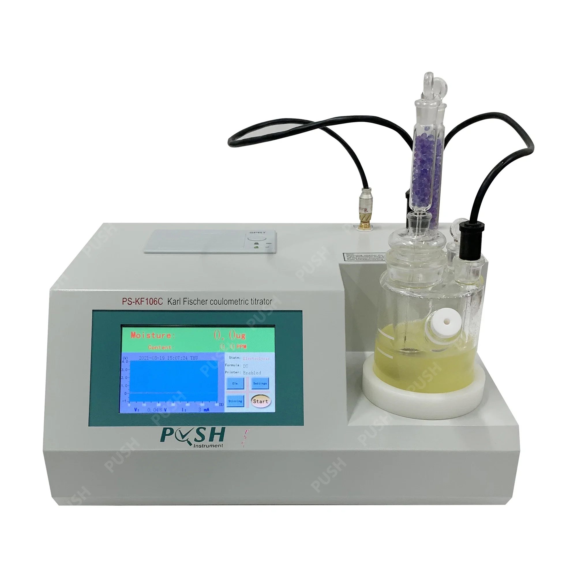 push electric oil moisture analyzer transformer oil water content tester karl fischer titrator price