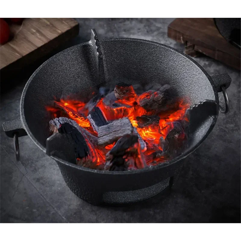 Cast Iron Charcoal Carbon Oven Korea Stove Japanese Style Barbecue Grill Home Outdoor Mini BBQ Mud Roast Meat Charbroiler Tool