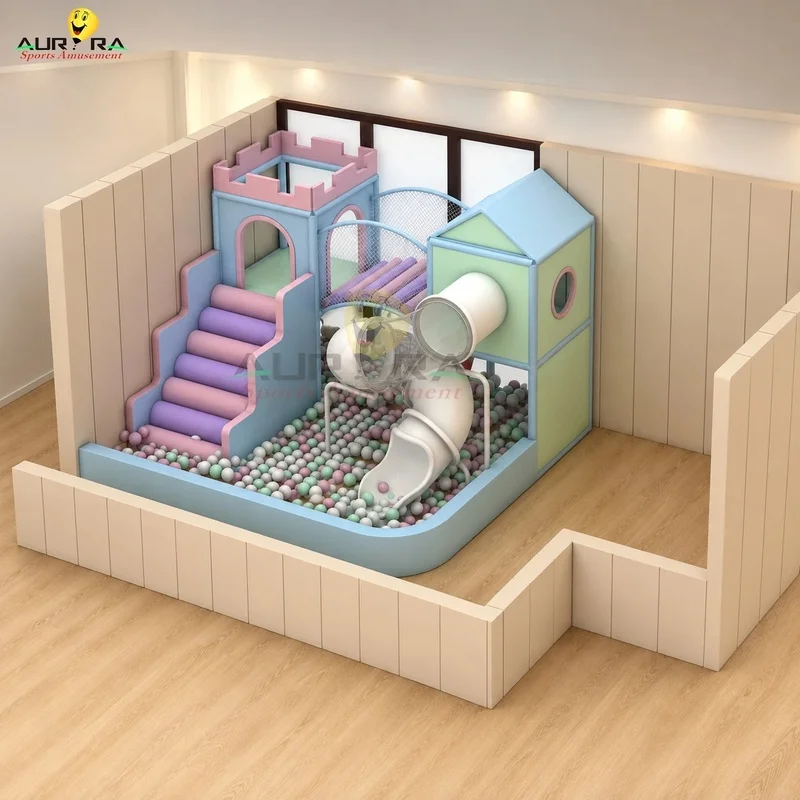 Indoor Playground Equipment for Kids Commercial Trampoline Park Toddler Zone Ball Pit Slide Supplier