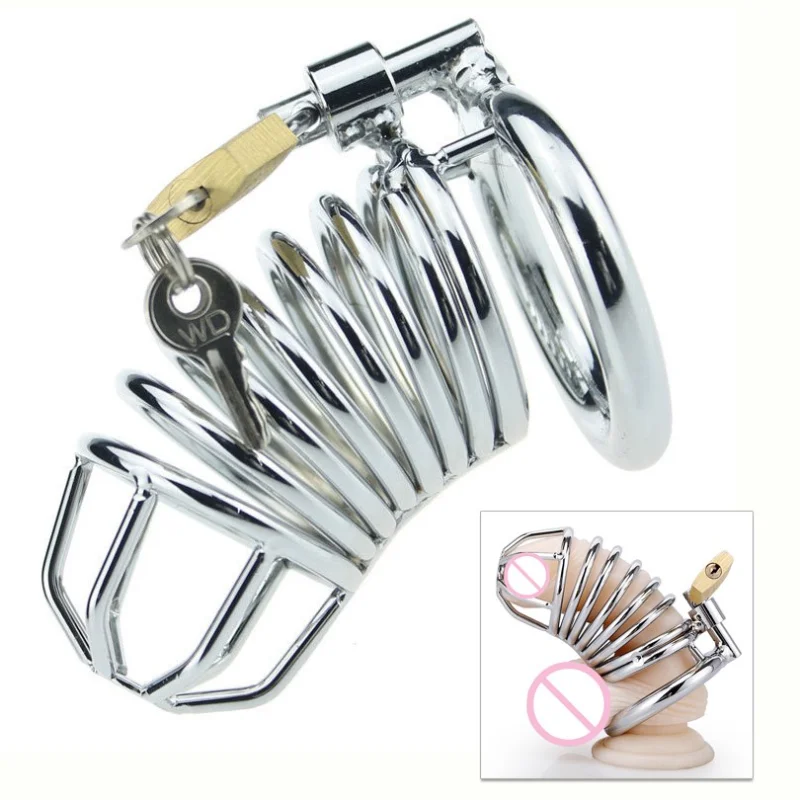 

Fifty Shades Stainless Steel SM Cock Cage with Lock Adult Game Device Adult Game Erotic Product Sex Toys for Men