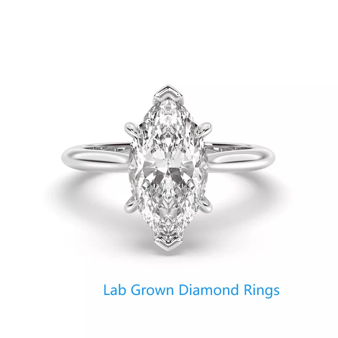 

IGI Certified 2 CT Marquise CVD HPHT DEF VS-VVS Lab Grown Diamond Platinum 950 Solitaire Engagement Ring For Lady
