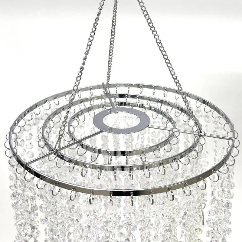 1pack Mini Chandelier Shade,Light Fixture Sparkling Decorations for Wedding Centerpiece Lampshade with Acrylic Jewel Droplets
