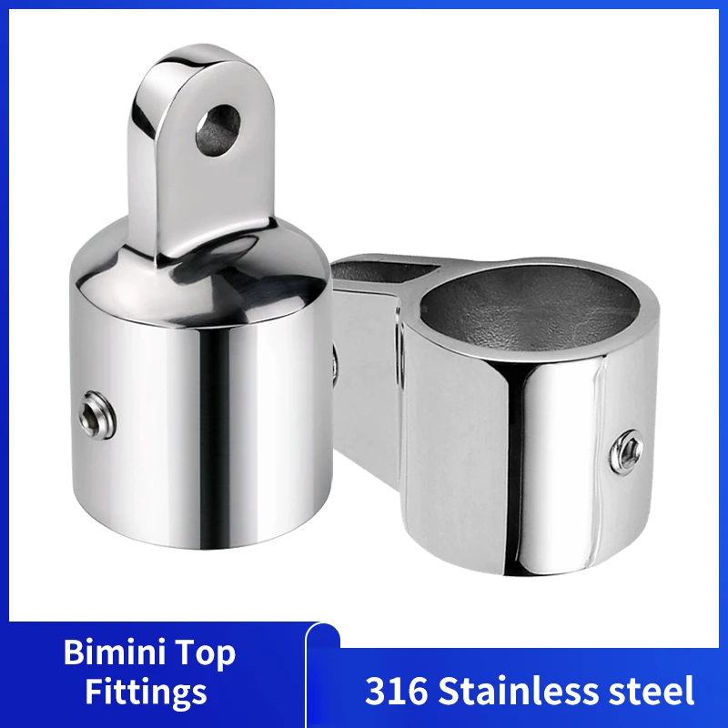 Marine Hardware 25.5mm 30.5mm Stal nierdzewna 316 Boat Bimini Top Fitting Slide Cap Slide Jaw Sleeve Pipe Eye End Cap