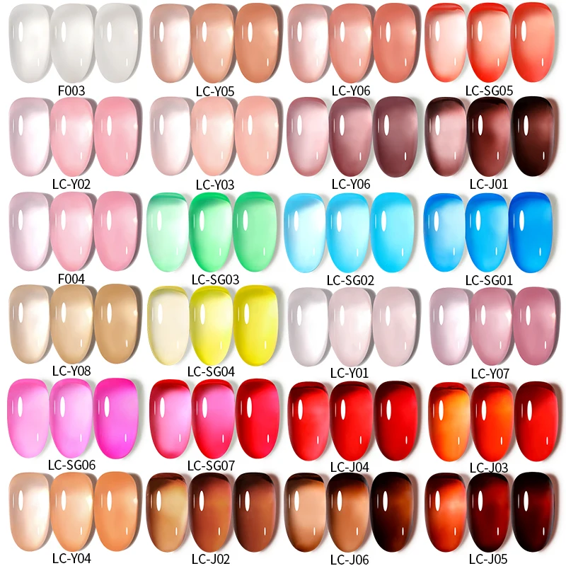 LILYCUTE 7ML Colore fagiolo rosso Gelatina traslucida Smalto per unghie gel nudo Primavera Estate Semi permanente per unghie Gel UV di alta qualità