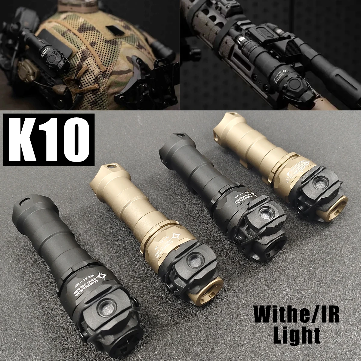 

K10 IR Light K IJI K1 K1-3 Flashlight LED Adjustable Aluminum CNC IR 850nm Illumination Flashlight Switch k1 Flashlight 20mmRail