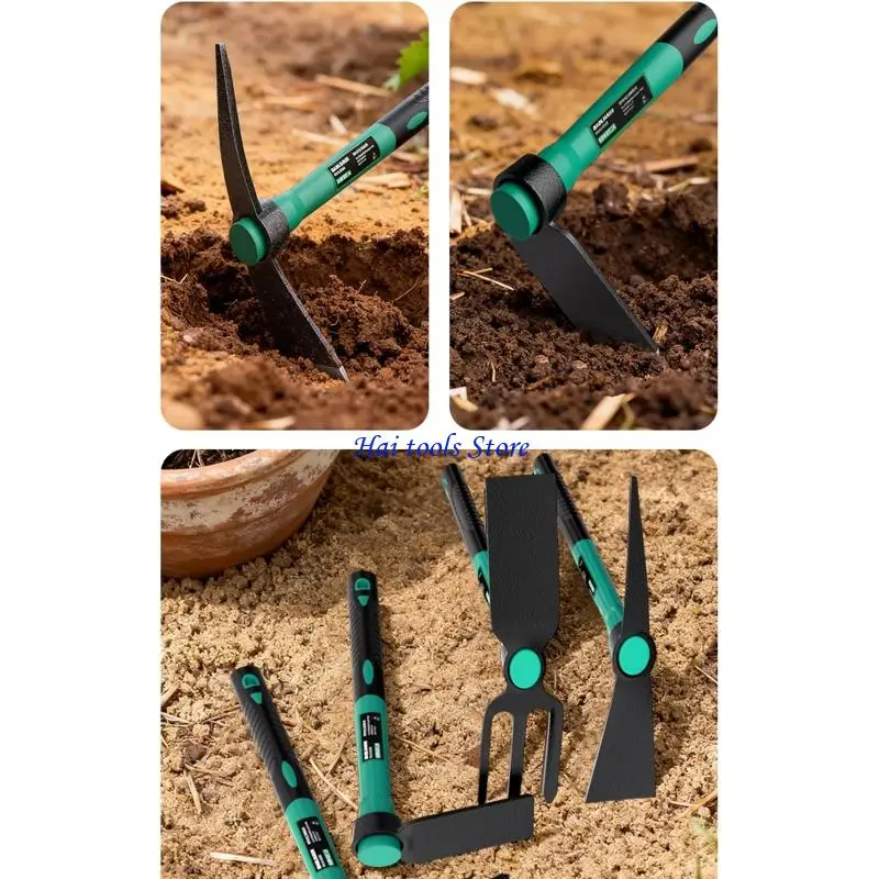 X37E Lightweight Fiber Grip Two In Garden Hoe For Farming Landscaping