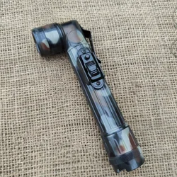 L-type Plastic Multi-lens Flashlight Black