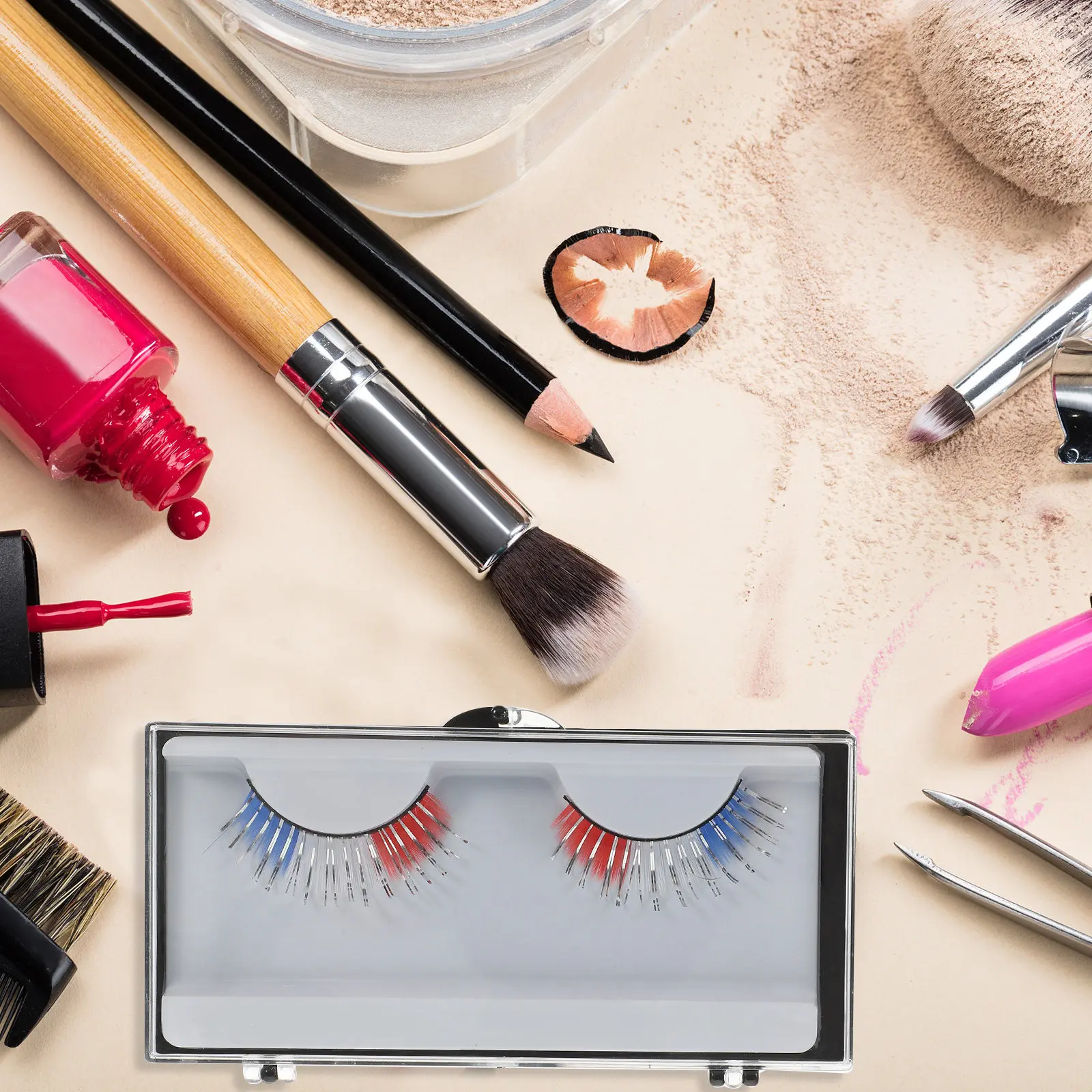 3 pares de pestañas postizas de fibra rizada a la moda para maquillaje de Halloween, realce de ojos glamurosos para actuaciones en escenario