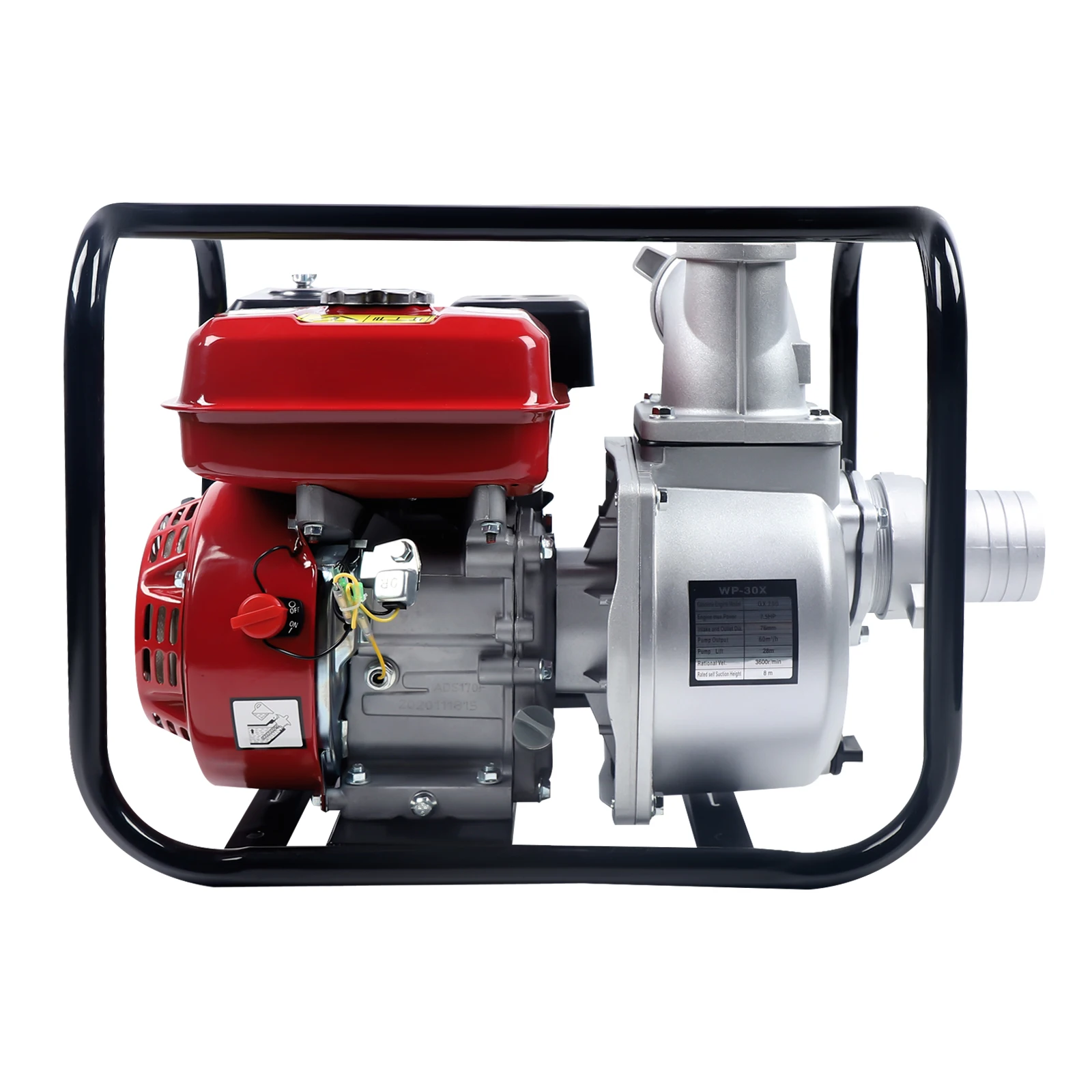 7.5HP 3 インチガソリンウォーターポンプ 60m3/h 高流量 28 メートルリフト農業灌漑産業排水消防用