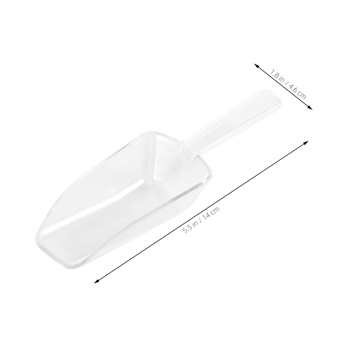 

12Pcs Plastic Food Shovel Clear Mini Scoops for Buffet Acrylic Small Kitchen Tools Flour Rice Beans Scoops