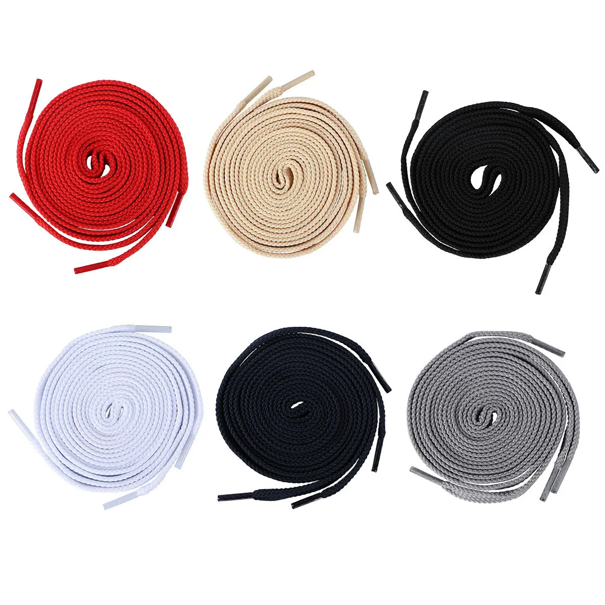 6 أزواج من أربطة الحذاء المتينة للأحذية الرياضية غير الرسمية، رباط حذاء عملي مضاد للإيقاف، بديل رباط حذاء عملي