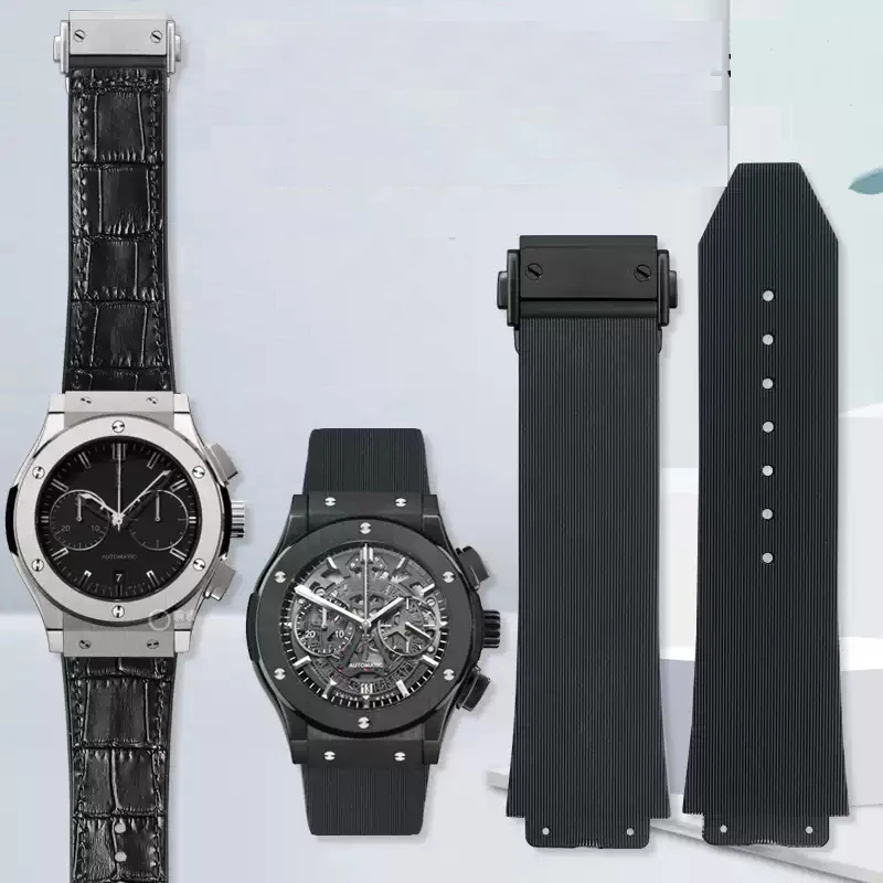 

Watch Bands for HUBLOT BIG BANG Silicone 25*19mm Waterproof Men's Watch Strap Chain Watch Accessories Rubber Bracelet Wristband