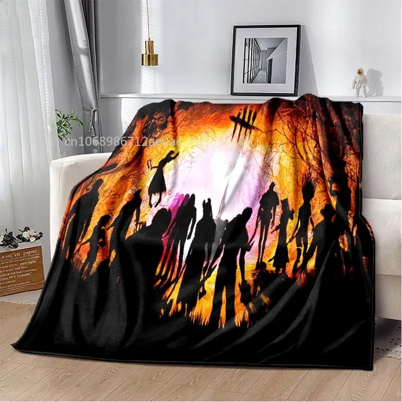 Dead by Daylight Flannel Blanket Horror Game Soft Cover Lightweight Warm Plush Bed Sofa Chair Blanket