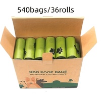 540 Dog Poop Bags 36 Rolls Thickened Leak-Proof Durable Pet Waste Bags with Paw Print Biodegradable Strong for Outdoor Use