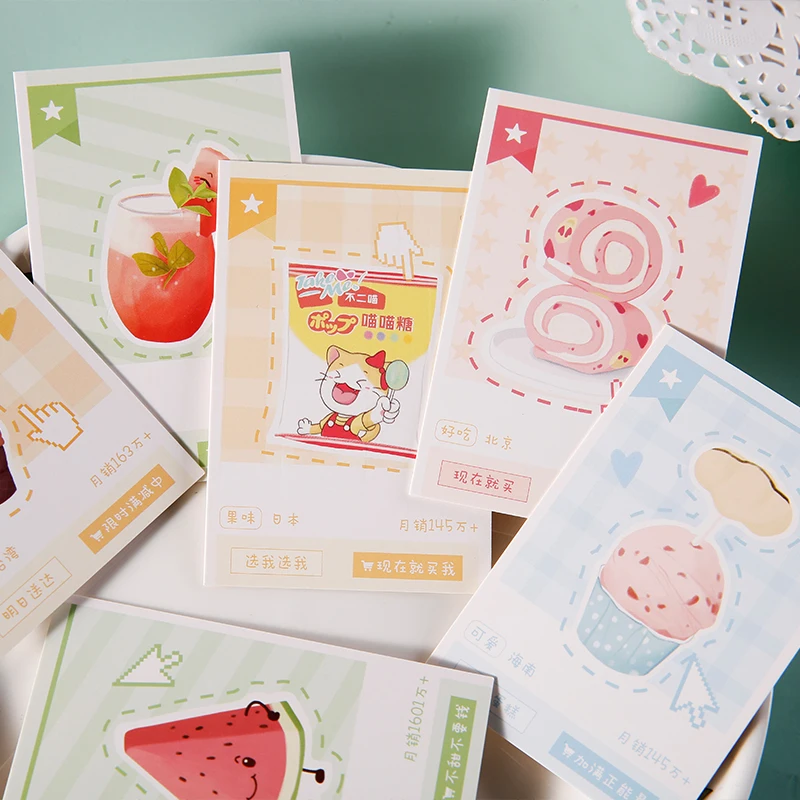 28PCS Happy Summer Lomo Mini Photo Memo Cards Set for Scrapbooking Journaling Gifts - Creative Card Set