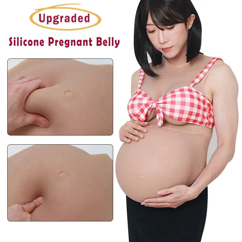 

Silicone False Belly Pregnancy Abdomen Lifelike Unisex Cross Dressing Role Playing Activities Cosplay Clothing