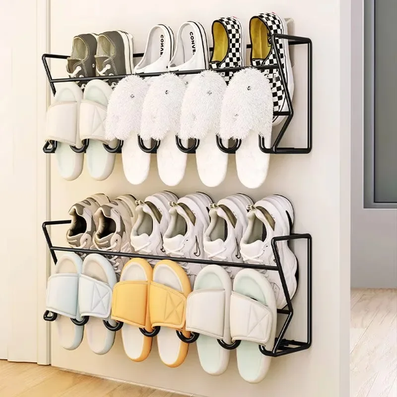 

Heavy-Duty Storage Rack for Closet, No-Drill Wall-Mounted Shoe Organizer, High Load-Bearing Shelf for Maximal Storage