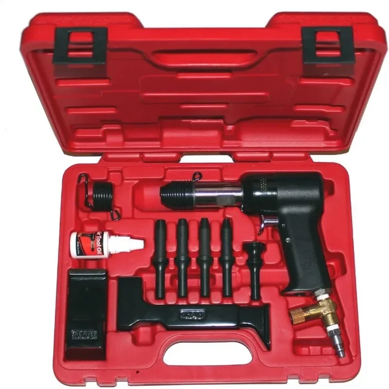 Wicks Aircraft 737-3X Rivet Gun Kit, 3X Pneumatic Rivet Gun Kit for Solid Rivets, Includes Bucking Bars and Rivet Sets.